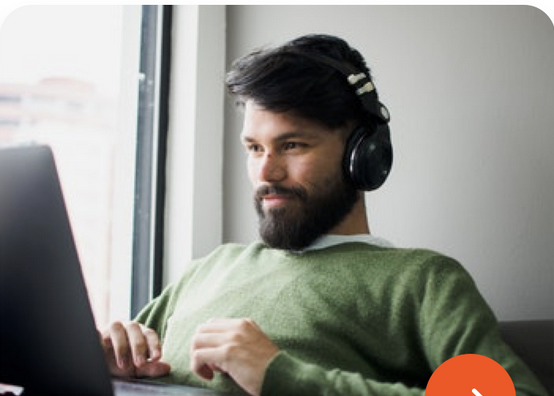 Some dude wearing headphones